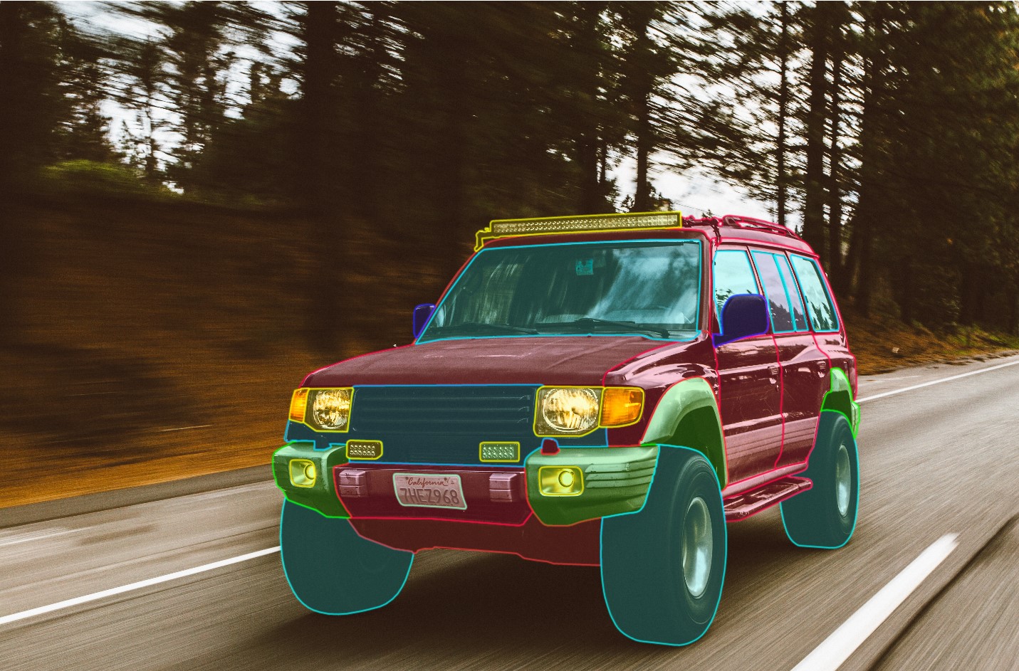 Polygon Annotation Car Parts